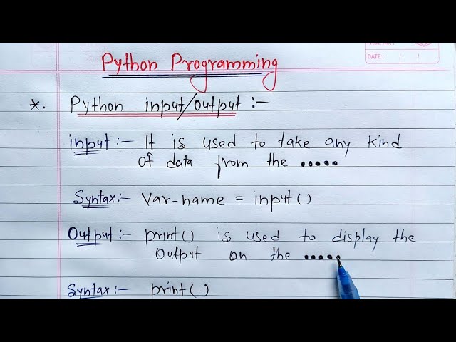 Python Input/Output | Learn Coding