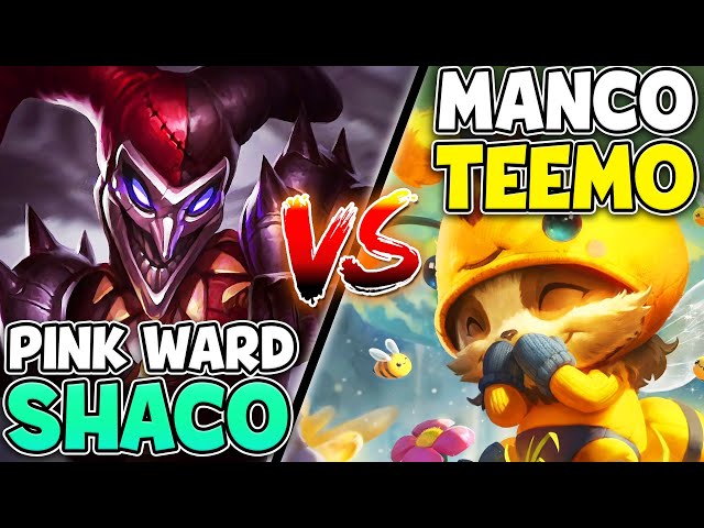 WHEN PINK WARD SHACO MEETS MANCO'S TEEMO IN HIGH ELO!! (ONE TRICK BATTLE)