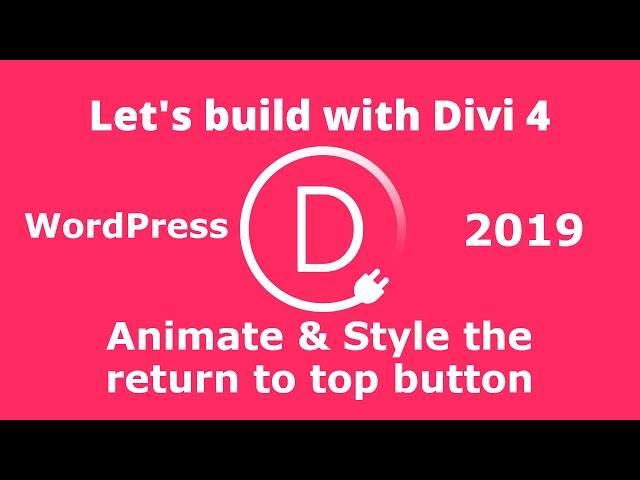 How to animate and style the return to top button