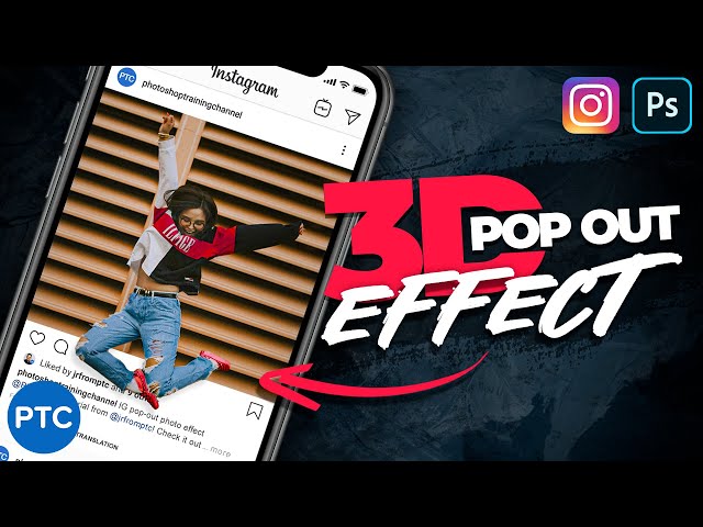 Instagram 3D Pop Out Photo Effect in Photoshop [Free Editable Template!]