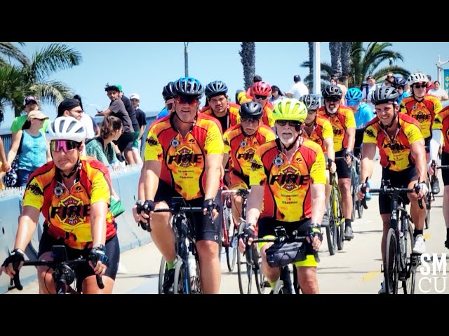Firefighter Cycle from San Francisco to Santa Monica Raising Funds for Cancer Prevention