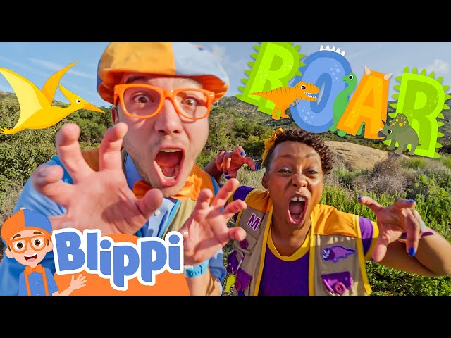 Roar with the Dino Dance Song - Blippi Music | Educational Videos for Kids