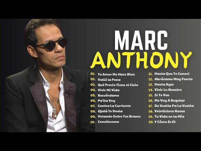 Marc Anthony Éxitos Sus Mejores Canciones ~ 33 Super Éxitos Salsa Románticas Mix 2024