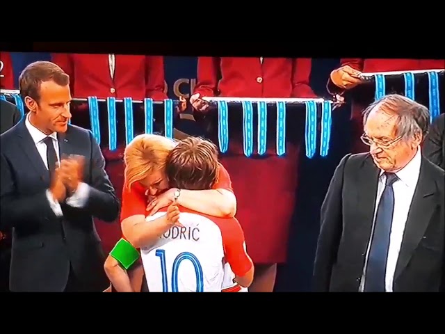 Luka Modric and Croatian President Kolinda Grabar-Kitarovic Crying moment at world cup final