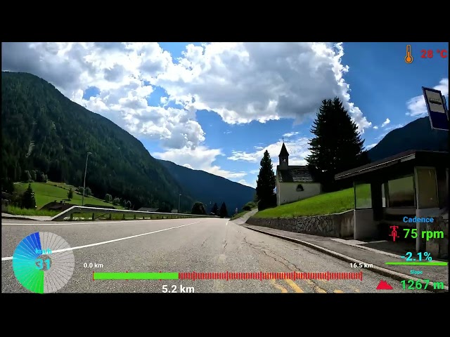 30 minute Indoor Cycling Workout Alps South Tyrol Garmin 4K Video