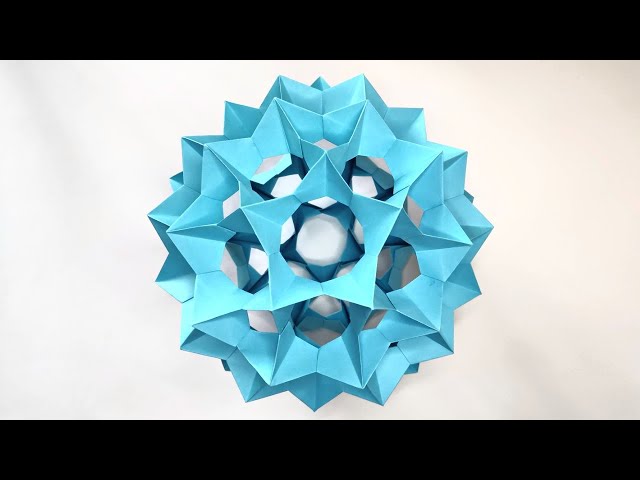 Origami ELECTRA kusudama ( 60 modules ) by David Mitchell | Paper kusudama