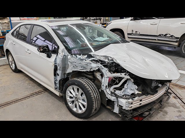Restoring a Brand-New Toyota Corolla After Front-End Collision！