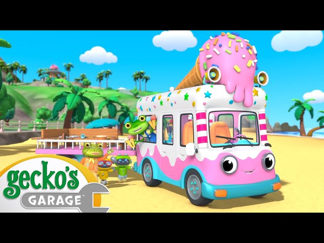 Ice Cream Garage Band | Gecko's Garage | Cartoons For Kids | Toddler Fun Learning