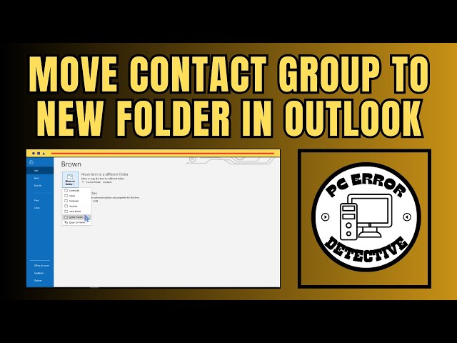 How to Move a Contact Group to a New Folder in Outlook