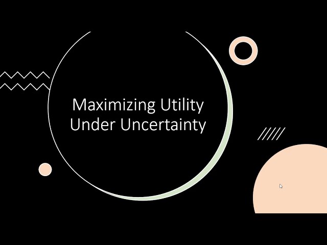 Maximizing Utility Under Uncertainty