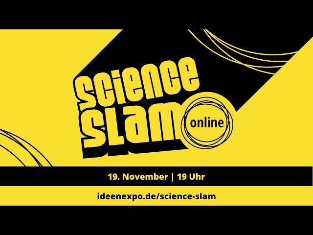 Teaser für den zweiten IdeenExpo Science Slam Online