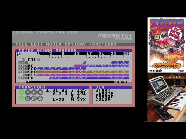 Zoids Prophet64/MSSIAH remake - C64 DAW like music production