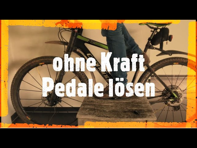 Pedale abschrauben Fahrrad  Pedale lösen wechseln ohne Kraft - der Hockertrick !
