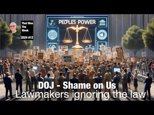 DOJ Shame on Us. Lawmakers Ignoring the Law