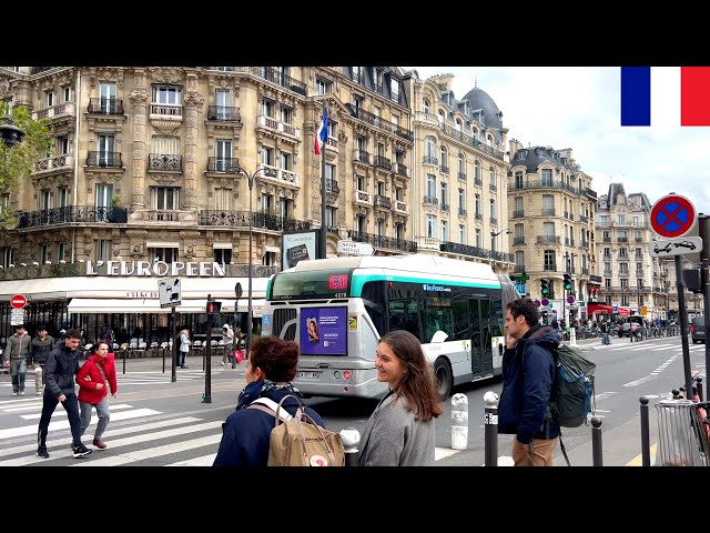 🇫🇷☁️【HDR 4K】Paris Walk - Gare de Lyon to Bonne Nouvelle via République (April 2024)