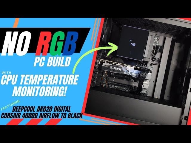 😱 NO RGB Gaming PC Build with CPU Temp Monitoring ft. DEEPCOOL AK620 Digital (Time-lapse) | PCB-93