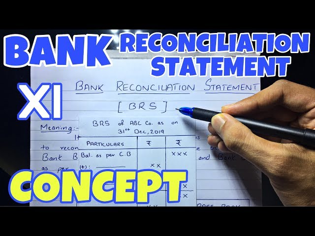 #1 Bank Reconciliation Statement - Concept -By Saheb Academy - Class 11