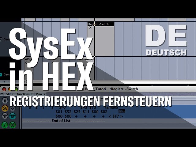 Genos Steuer-SysEx in hexadezimaler Schreibweise