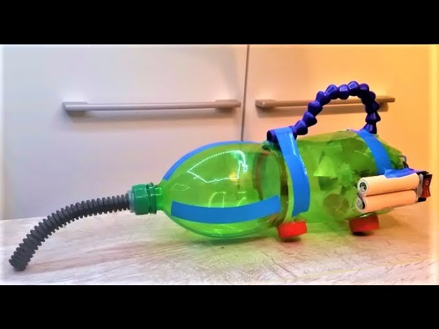 How to Make a Vacuum Cleaner using bottle on battery
