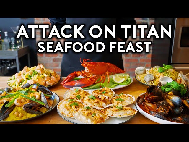Seafood Feast from Attack on Titan | Anime with Alvin