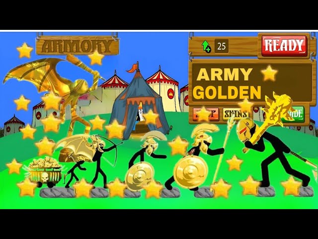 ARMY GOLDEN MAX UPGRADE FULL POWER 99999 | HACK STICK WAR LEGACY