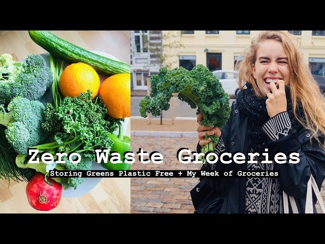 ZERO WASTE GROCERY SHOPPING  // How I Store Greens Plastic Free