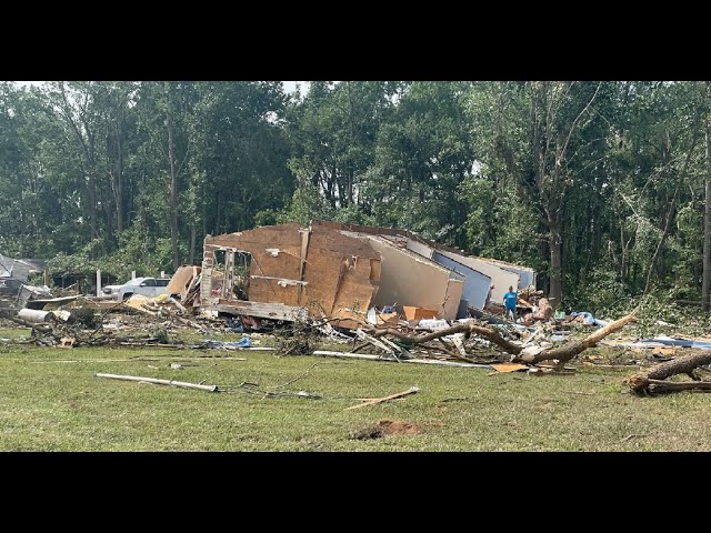 LIVE: Chopper 11 flies over tornado-ravaged Nash County, North Carolina