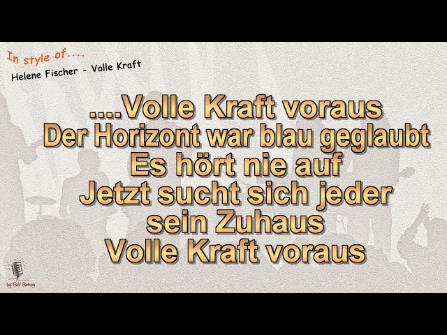 Helene Fischer  - Volle Kraft voraus - Instrumental