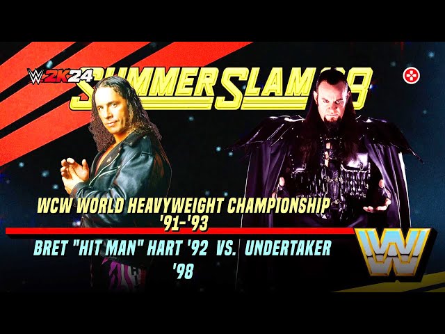 WWE 2K24: Bret Hart vs. Undertaker (Falls Count Anywhere)