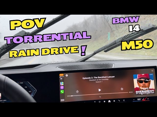 BLACKED OUT 2024 BMW i4 M50 In Rain Drive POV