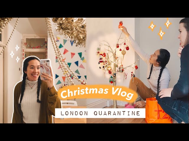 decorating for christmas & recording a student podcast || london vlog