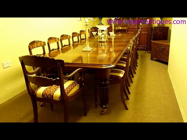 Vintage Victorian Mahogany Long Dining Table