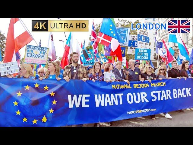 London Walk: National Rejoin EU March and Anti-Climate Protest' Saturday 23.09.2023