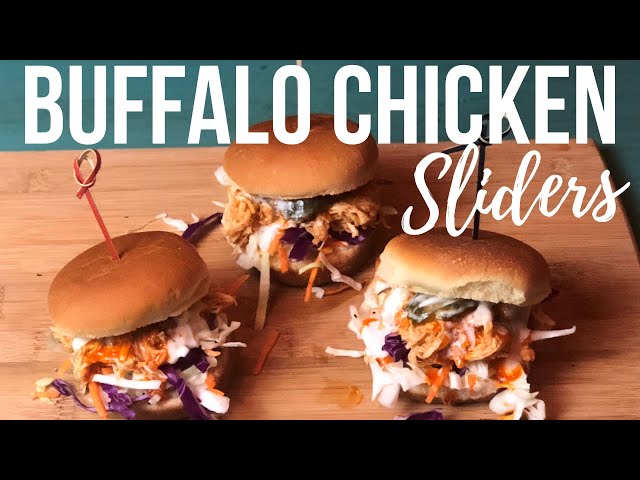 Crockpot Buffalo Chicken Sliders| Easy Super Bowl Recipe