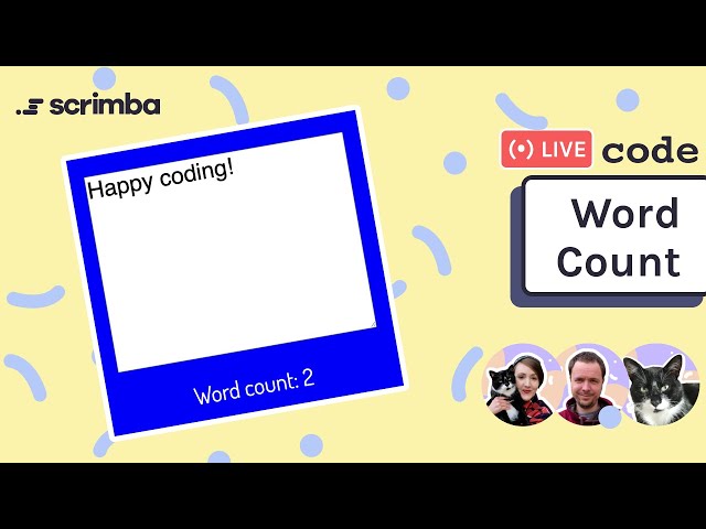 Live-code a word count app with us | JavaScript, HTML, CSS