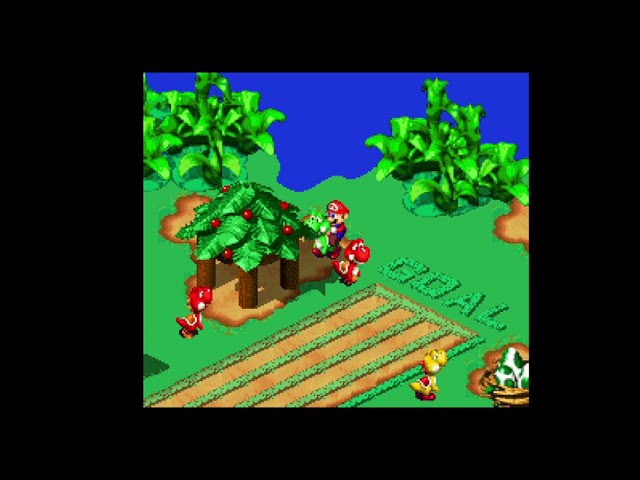 i made the pink yoshis red in mario rpg because i felt like it