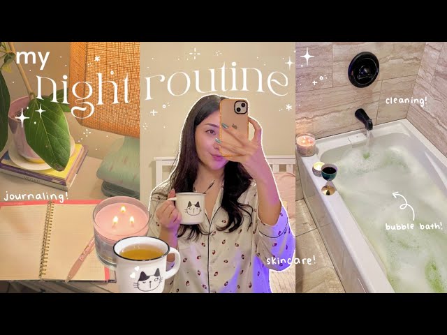 MY NIGHT ROUTINE! 🌙 productive, cozy, chill & aesthetic