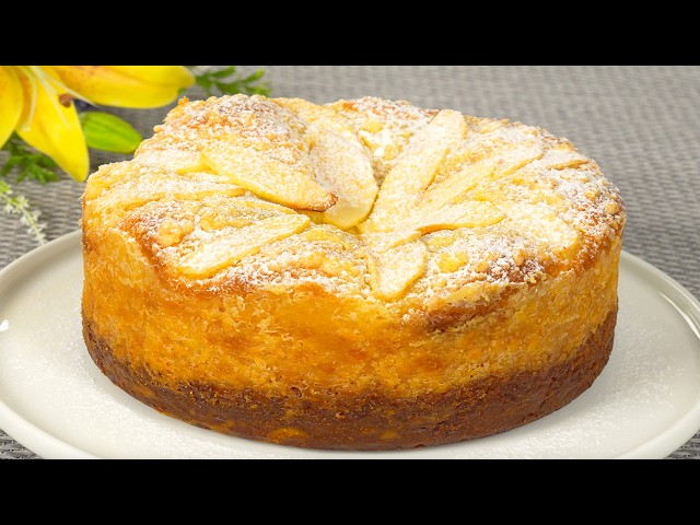 The famous German apple cake that's driving the world crazy! Cake that melts in your mouth!