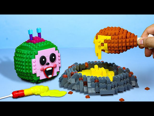 LEGO Mukbang Cheesy Fast Food - Funny Animation with Fried Chicken || Stop Motion Lego Cooking