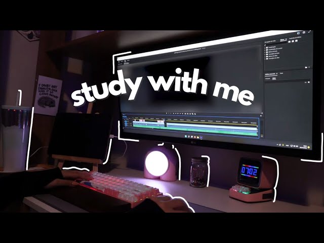 30 min study with me | real time, asmr sounds, lofi music, chill side by side working