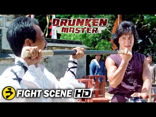 DRUNKEN MASTER | Freddy Wong VS. The King of Bamboo | Jackie Chan | Fight Scene