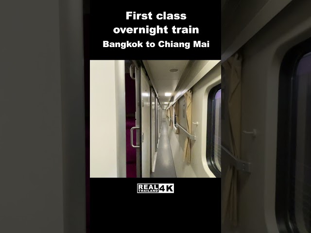 first class train private room  Bangkok to Chiang Mai 50$ #Thailand #Shorts @REALTHAILAND4K