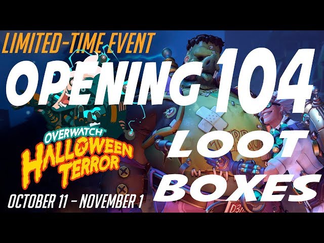 Overwatch: Opening 104 Halloween Event 2017 Loot Boxes