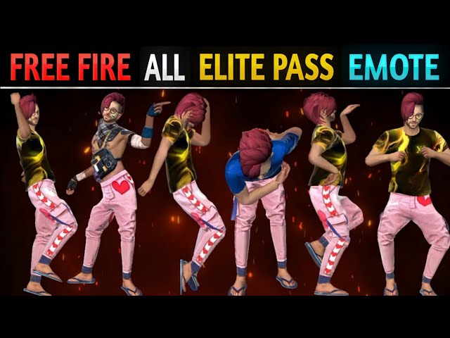 FREE FIRE ALL ELITE PASS EMOTE | FREE FIRE SEASON 1 TO 45 ALL ELITE PASS EMOTE | FREE FIRE ALL EMOTE