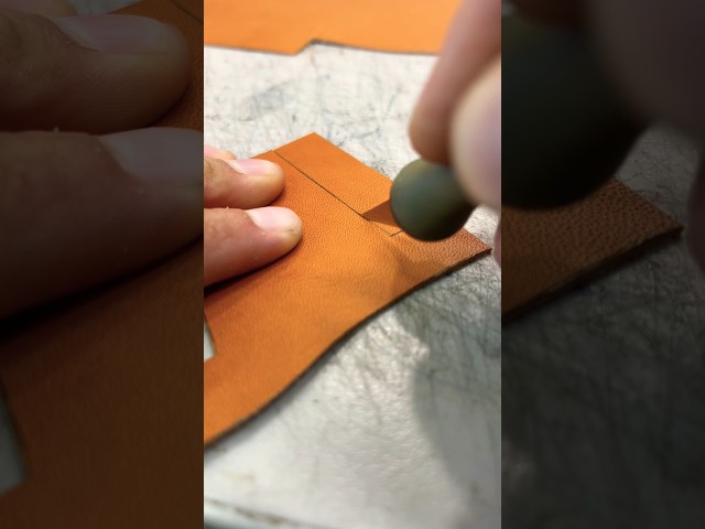 Cutting Leather Wallet Interior | ASMR