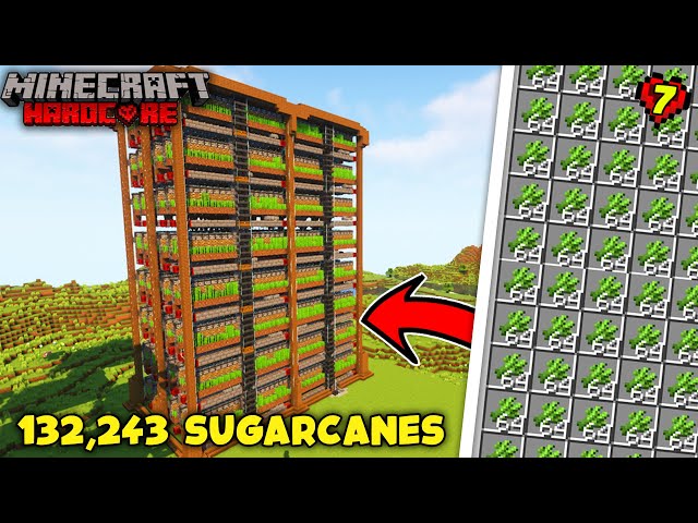 I Built a Giant Sugarcane Farm in Minecraft Hardcore (Hindi) #7