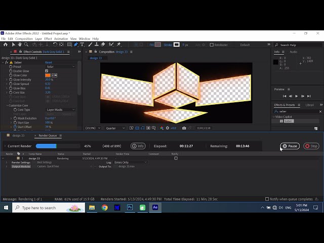 How to make led design in photoshop and How to make border in After effect and use in Resolume Arena