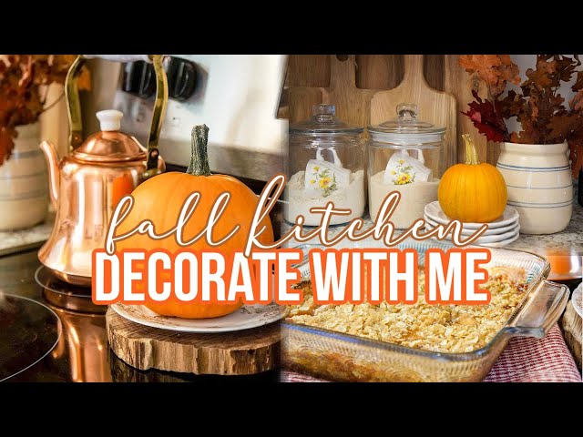 FALL DECORATE WITH ME 2021! | vintage farmhouse fall kitchen!