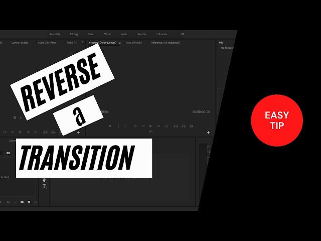 2021 Tutorial: How to Reverse a Transition in Premier Pro CC2018 (Beginners)