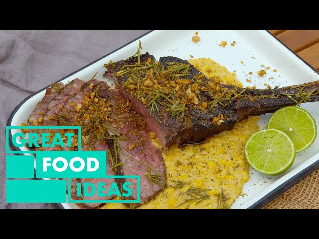 Fire-Roasted Tomahawk with Caramelised Creamed Corn | FOOD | Great Home Ideas